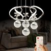 Yakamoz Model Şık Tarz Modern Salon Yemek Yatak Odası Mutfak Krom Kaplama 3 Renk Ledli Avize