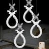 Karona Model 4 lü Krom Kaplama 3 RENK Kumandalı Salon Mutfak Oturma Yatak Odası Modern Led Avize