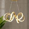 Spiral Model Gold Kaplama Metal Salon Mutfak Oturma Yatak Odası Modern Led Sarkıt Avize