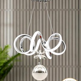 Luna Lighting Elda Model Krom Kaplama 3 Renk Metal Salon Mutfak Oturma Yatak Odası Modern Led Sarkıt Avize