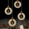 Ren Geyiği Model 4 lü Gold Kaplama 3 RENK Kumandalı Salon Mutfak Oturma Yatak Odası Modern Led Avize