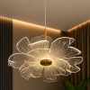 Melek Model Gold Kaplama 3 Renk Metal Salon Mutfak Oturma Yatak Odası Modern Led Sarkıt Avize