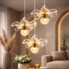 Kleopatra Model 3 lü Gold Kaplama 3 RENK Salon Mutfak Oturma Yatak Odası Modern Led Sarkıt Avize