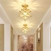 Mira Model Yıldız Gold Renk Kaplama Metal Salon Yatak Mutfak Hol Modern Tavan Plafonyer Avize