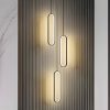 Piero Model Siyah Renk 3 lü Metal Salon Mutfak Oturma Yatak Odası Modern Led Sarkıt Avize