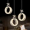 Athena Model 3 lü Krom Kaplama 3 RENK Kumandalı Salon Mutfak Oturma Yatak Odası Modern Led Avize