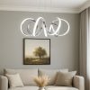 Spiral Model Krom Kaplama Metal Salon Mutfak Oturma Yatak Odası Modern Led Sarkıt Avize