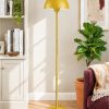 Viyana Model Sarı Metal Ayaklı Bohem Lambader 145 cm Metal Başlıklı Salon Yatak Odası Köşe Aydınlatma