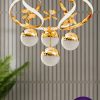 Milano Model Gold Kaplama Beyaz Işık Powerled Salon Mutfak Yatak Oturma Odası Şık Led Avize