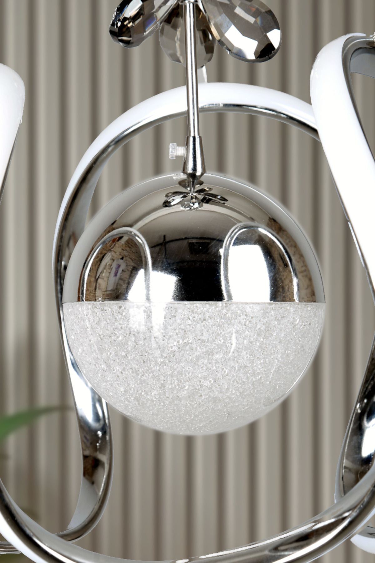 Luna Lighting Clasy Model Krom Kaplama 3 Renk Metal Salon Mutfak Oturma Yatak Odası Modern Led Sarkıt Avize - Görsel 2