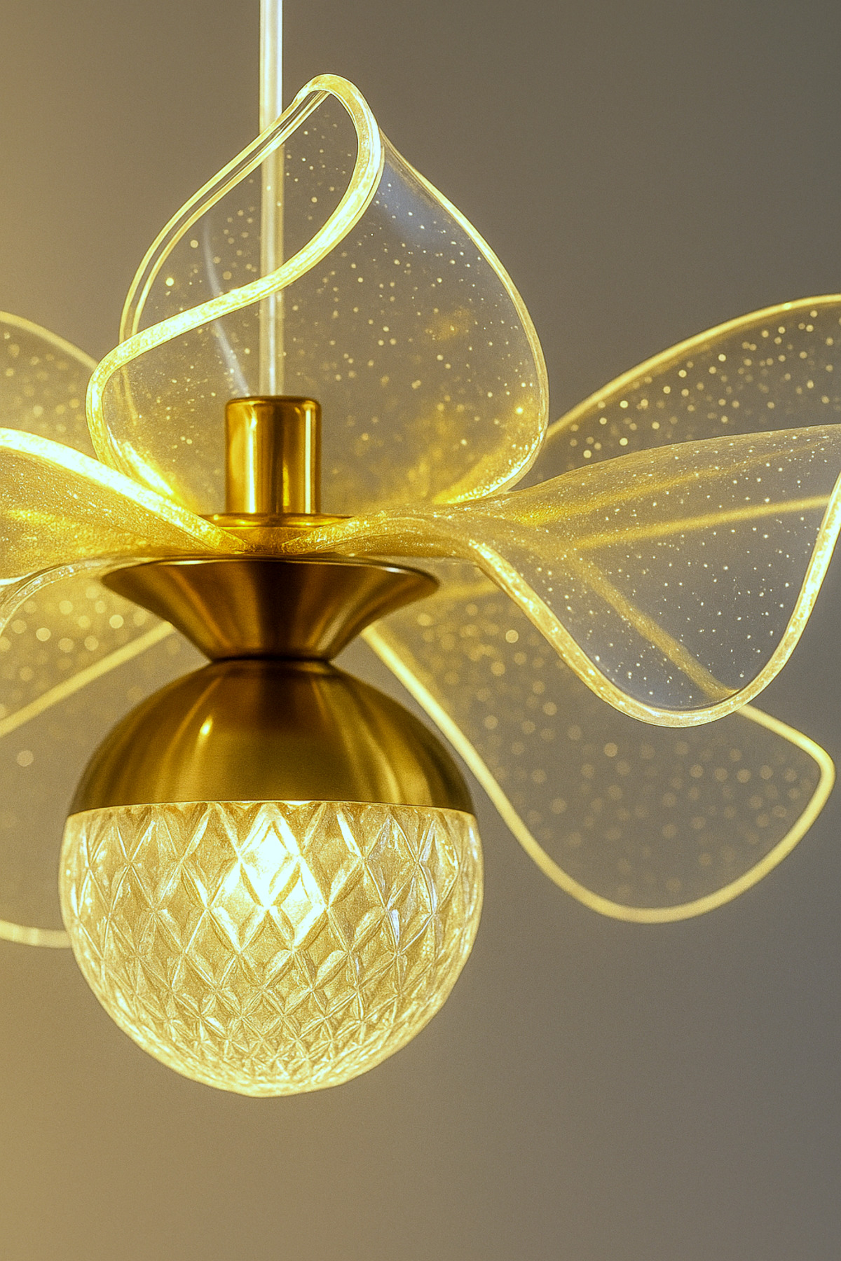 Luna Lighting Kleopatra Model Gold Kaplama 3renk Metal Salon Mutfak Oturma Yatak Odası Modern Led Sarkıt Avize - Görsel 4
