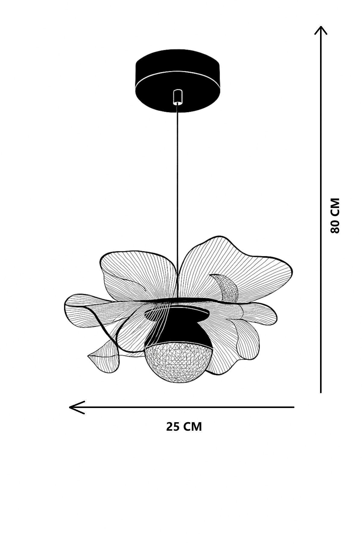 Luna Lighting Kleopatra Model Gold Kaplama 3renk Metal Salon Mutfak Oturma Yatak Odası Modern Led Sarkıt Avize - Görsel 3