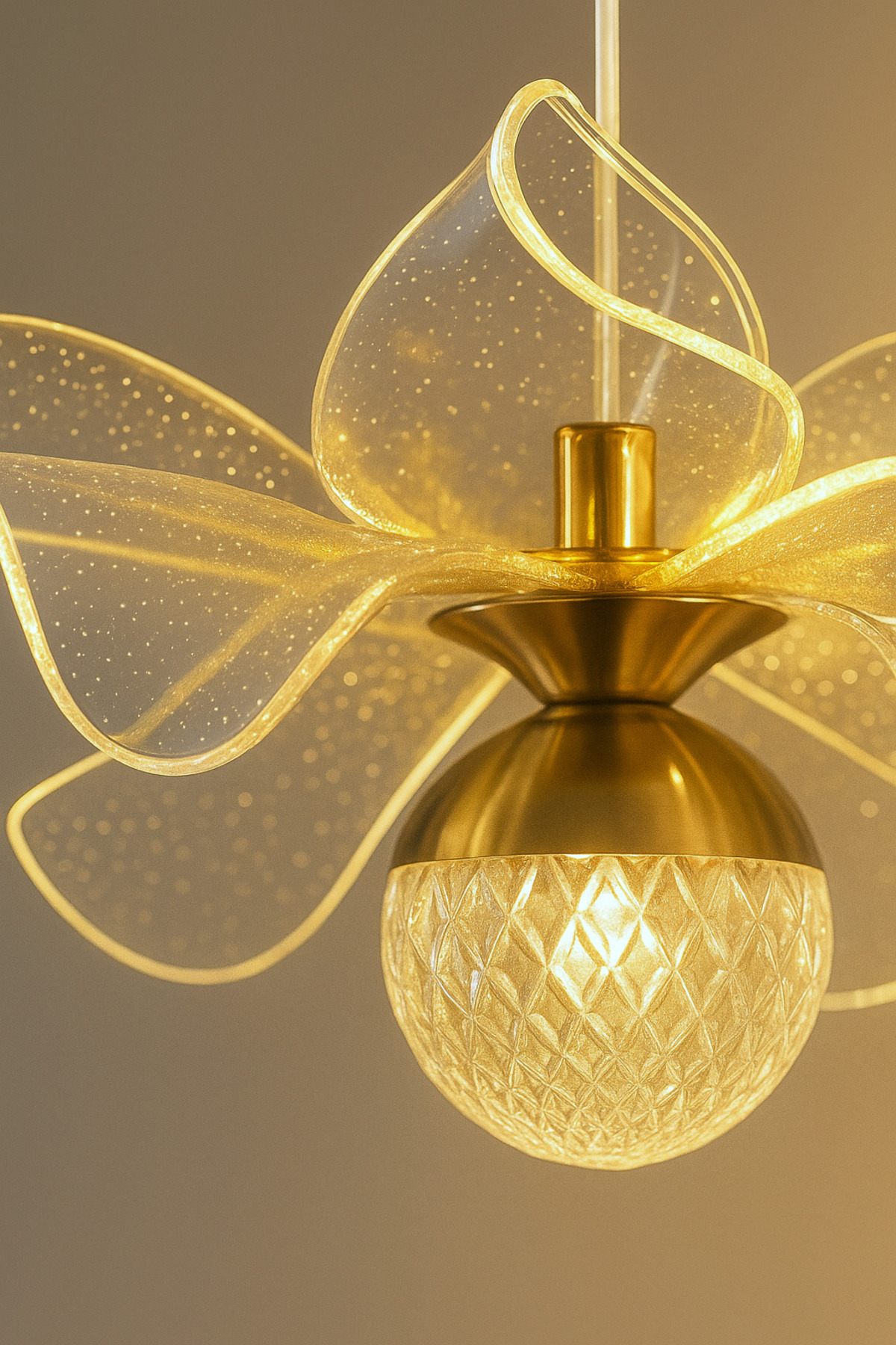 Luna Lighting Kleopatra Model Gold Kaplama 3renk Metal Salon Mutfak Oturma Yatak Odası Modern Led Sarkıt Avize - Görsel 2